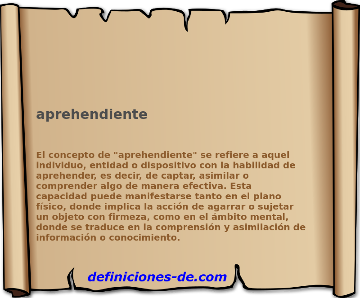 aprehendiente
