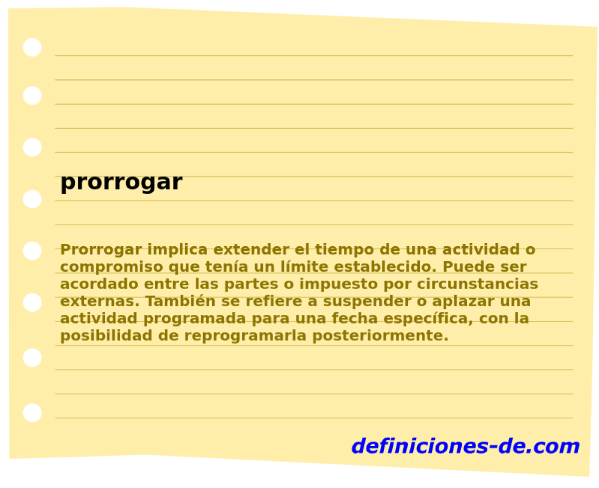 prorrogar