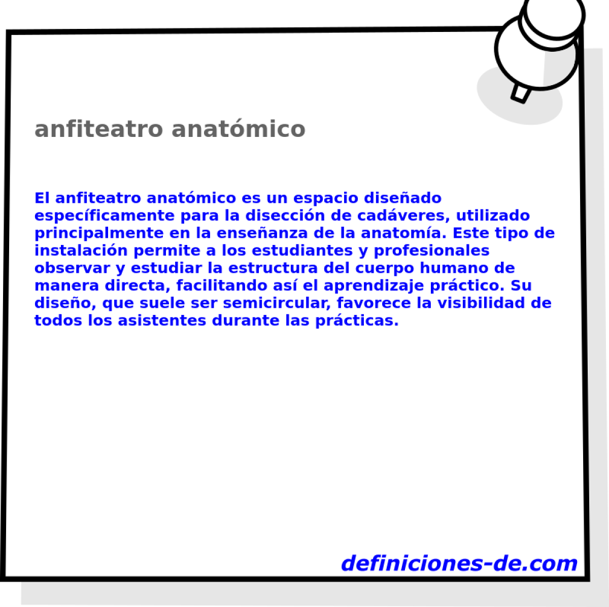 anfiteatro anatómico