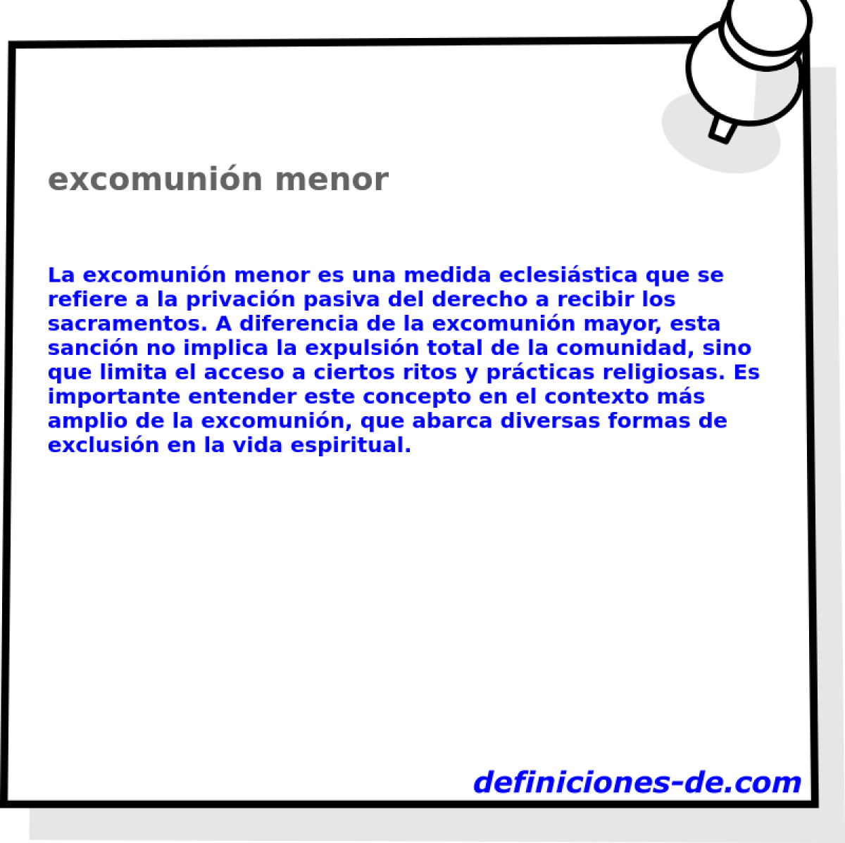 excomunión menor