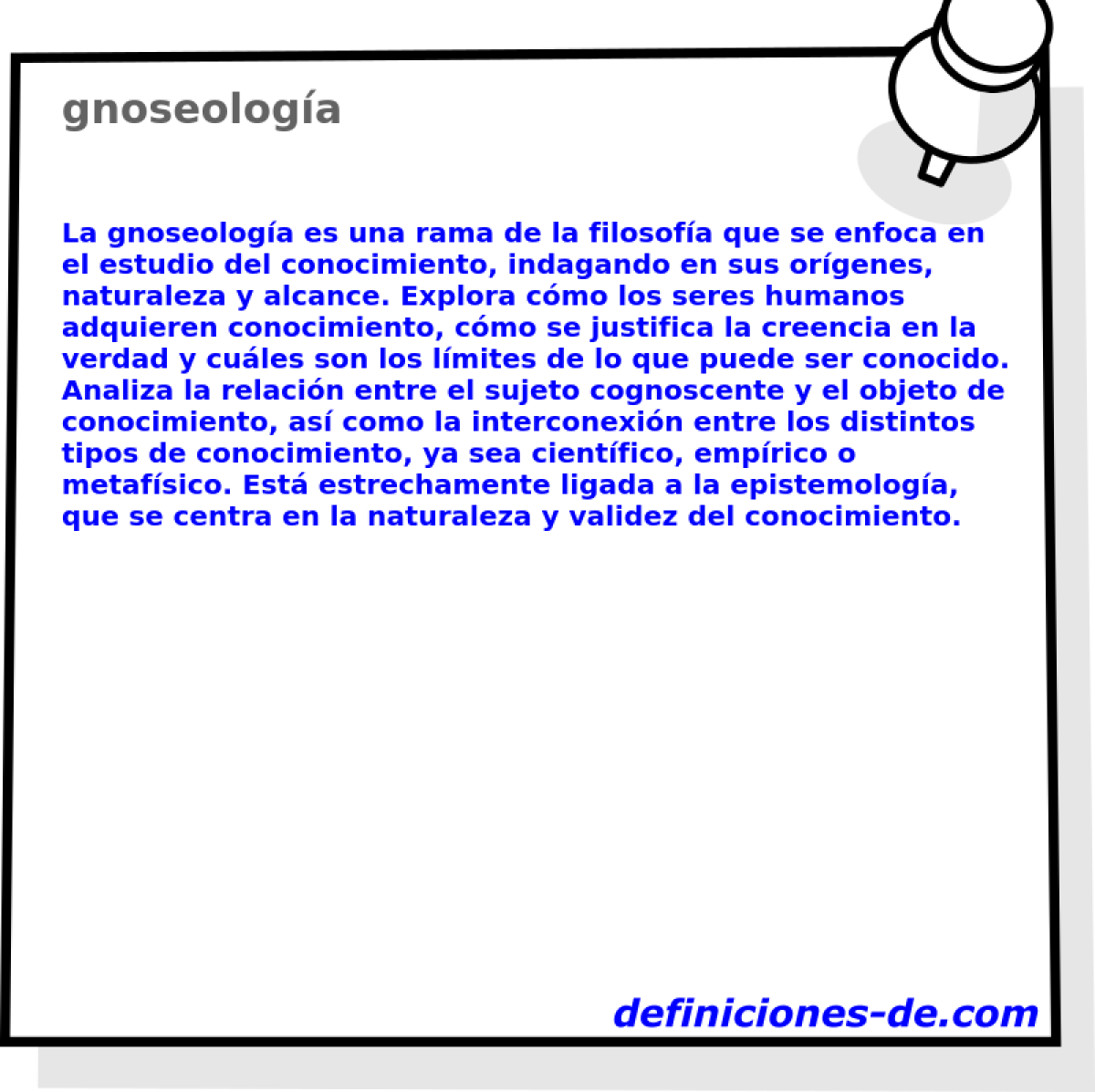gnoseología