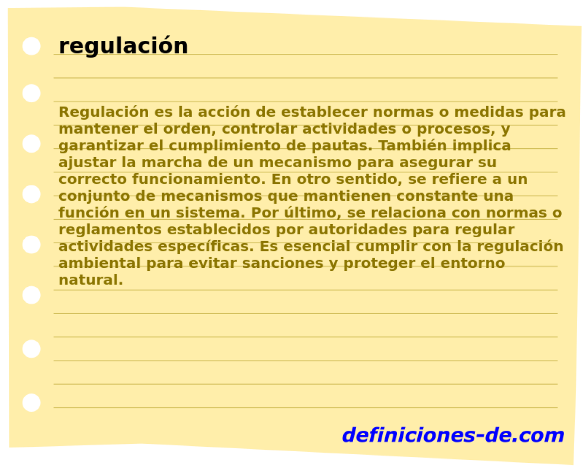 regulación
