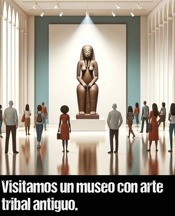 museo: Visitamos un museo con arte tribal antiguo.