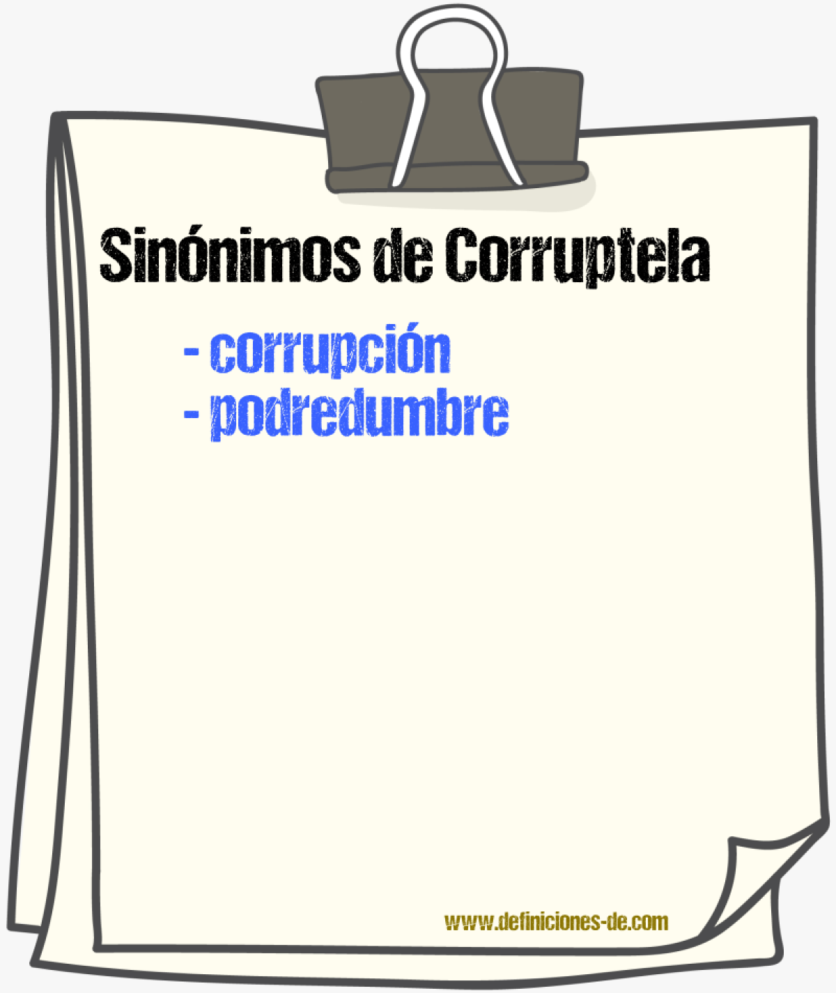 Sinónimos de corruptela